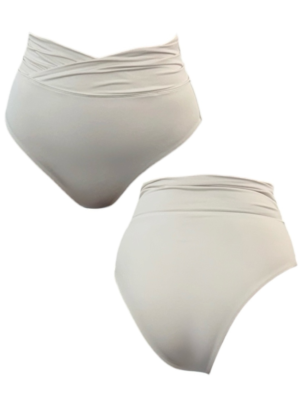 Palm Swim & Resort High-Waist White Bikini Bottoms